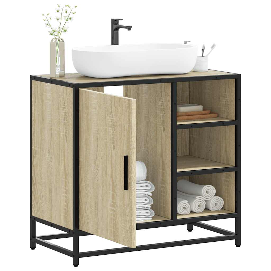 Bathroom Sink Cabinet Sonoma Oak 65x33x60 cm Engineered Wood - Unbeatable Bargains