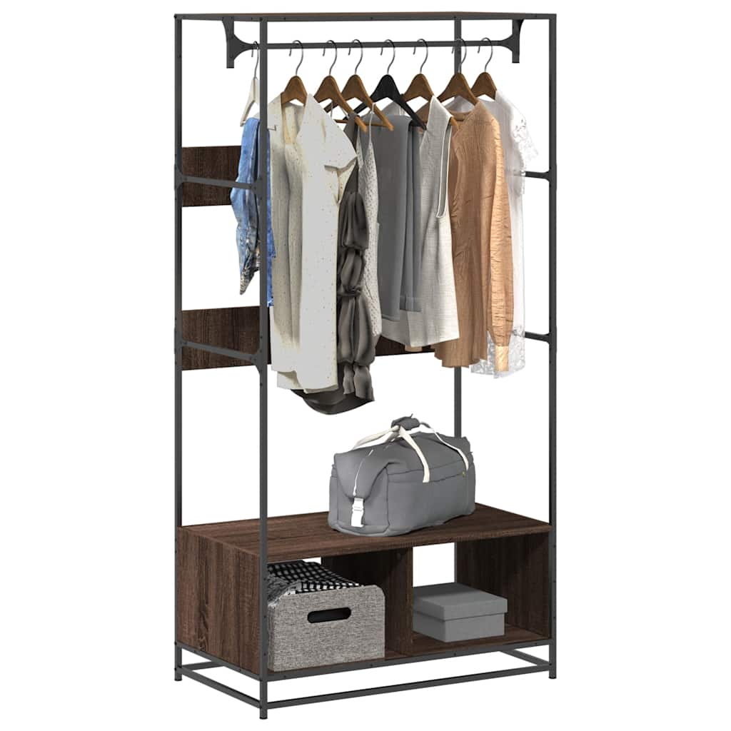 Wardrobe Brown Oak 90x50x180 cm Engineered Wood - Brittle & Co