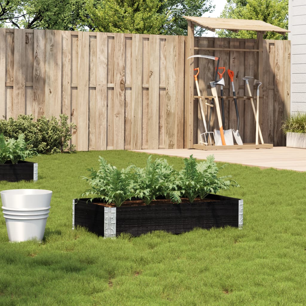 Garden Planter Black 100x50 cm Solid Wood Pine - vid-3295388 - Charlotte Dunes