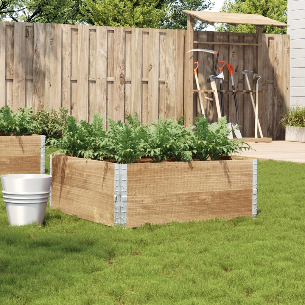 Garden Planter 100x100 cm Solid Wood Pine - Design Hut