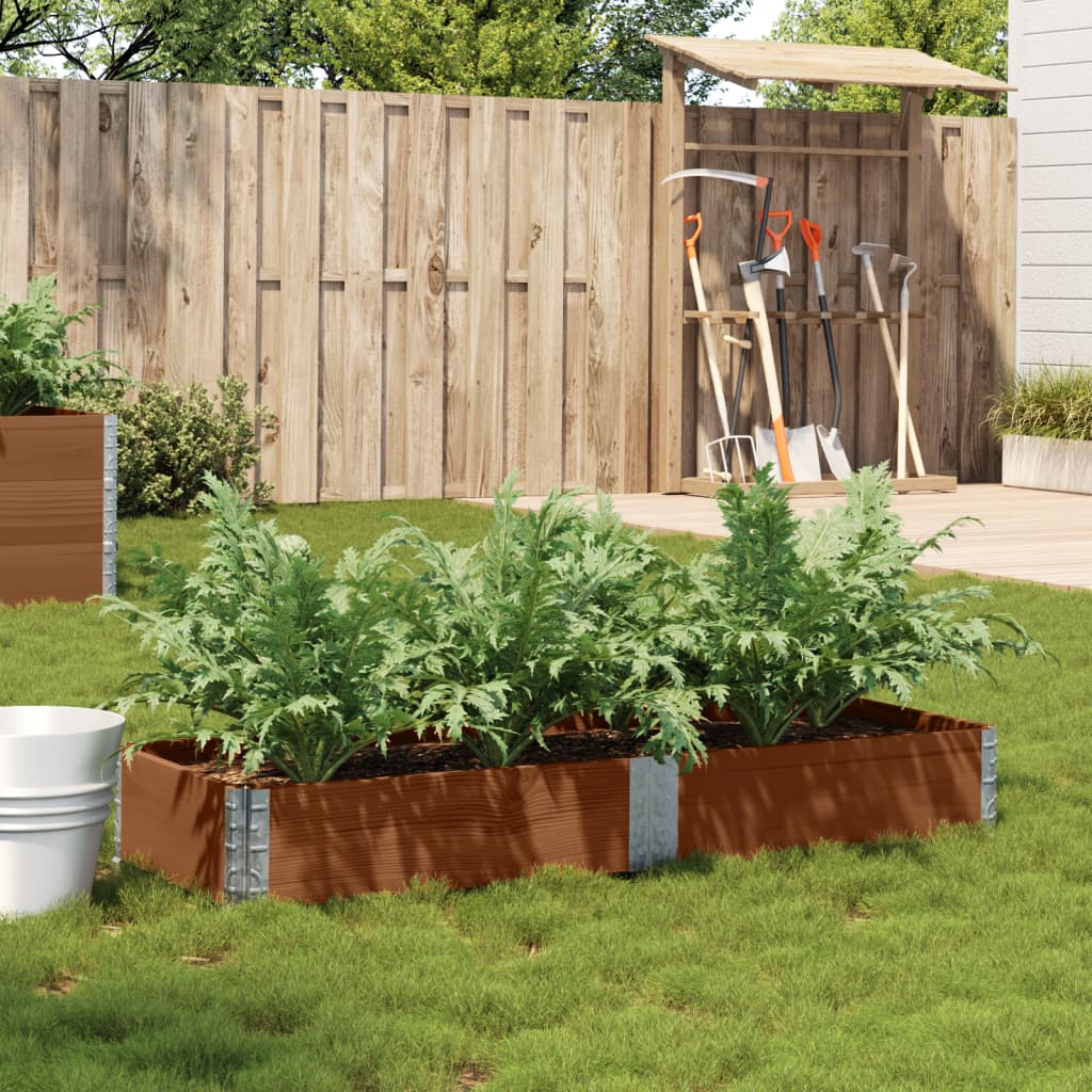 Garden Planter Brown 150x50 cm Solid Wood Pine - vid-3295406 - Charlotte Dunes