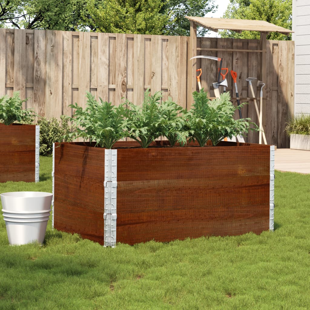 Garden Planter Brown 120x80 cm Solid Wood Pine - vid-3295426 - Discount Dealers
