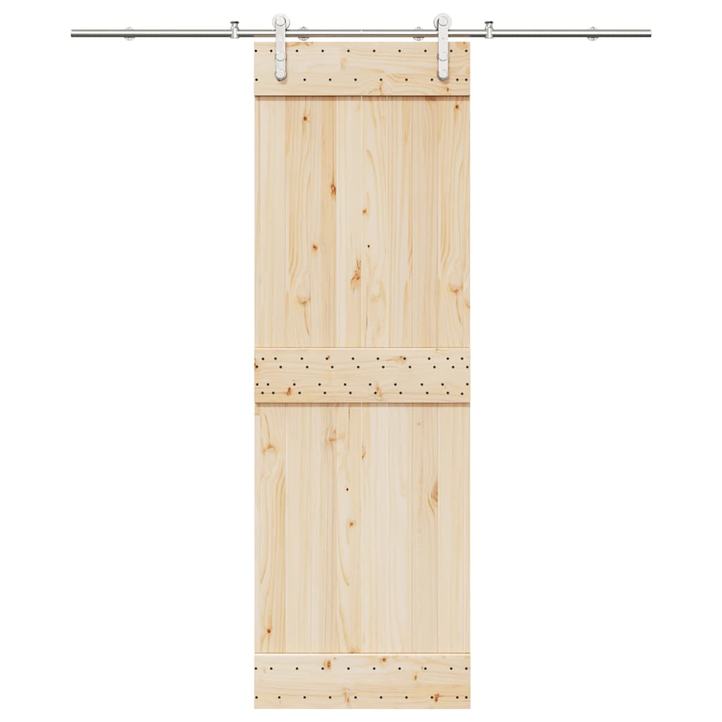 Sliding Door Hardware Kit 200 cm Stainless Steel Silver - Brittle & Co