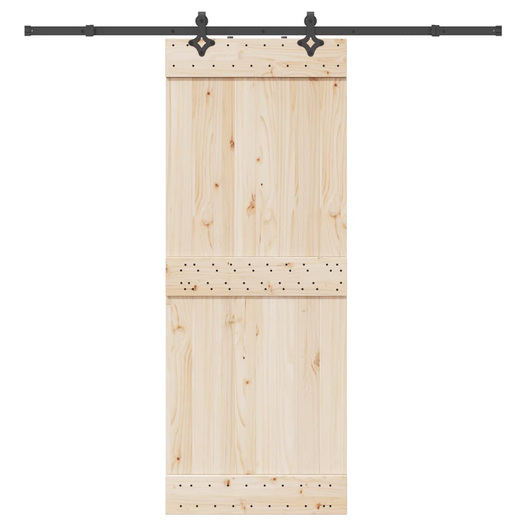 Sliding Door Hardware Kit 213.5 cm Steel Black - Decor Base