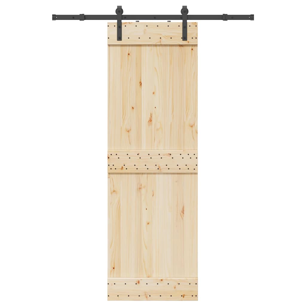 Sliding Door Hardware Kit 152.5 cm Steel Black - The Home Maker