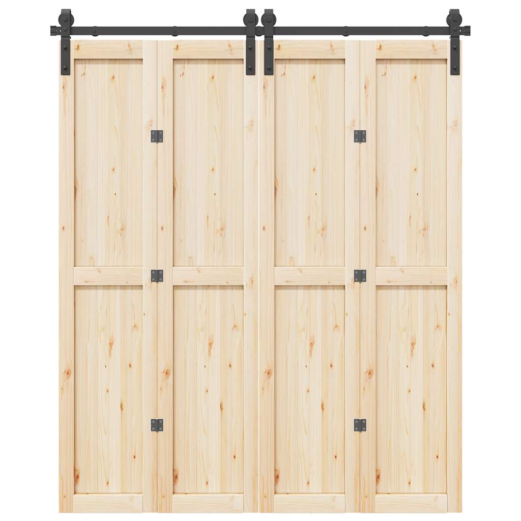 Sliding Door Hardware Kit 183 cm Steel Black - Charlotte Dunes