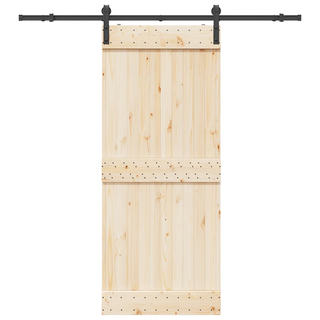 Sliding Door Hardware Kit 200 cm Steel Black - Merlin Deals