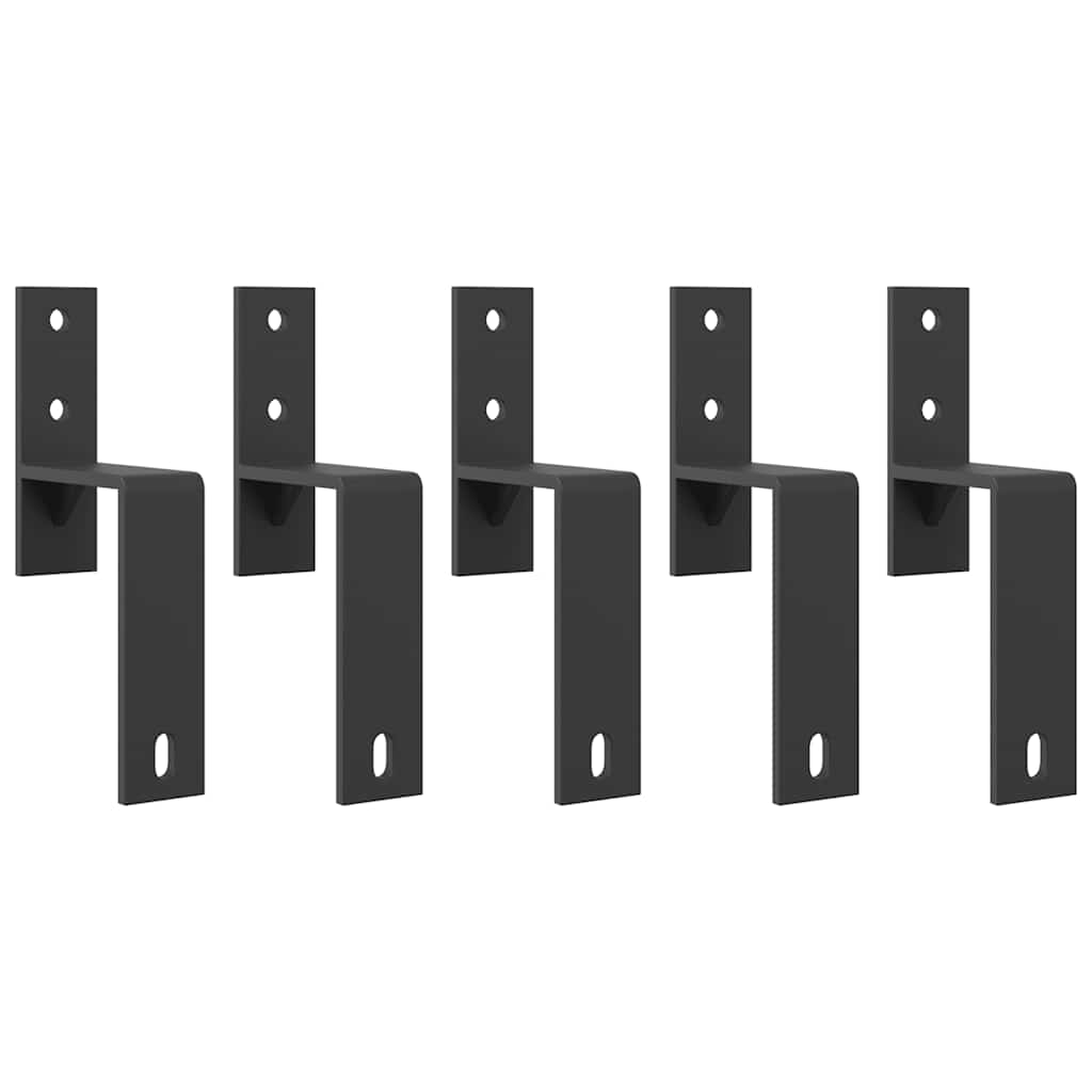 Barn Door Bypass Brackets 5 pcs for Flat Rails Carbon Steel - Tyrell & Tyrell