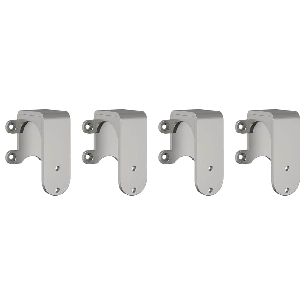 Barn Door Bypass Brackets 4 pcs for Round Rails Stainless Steel - All Things Good