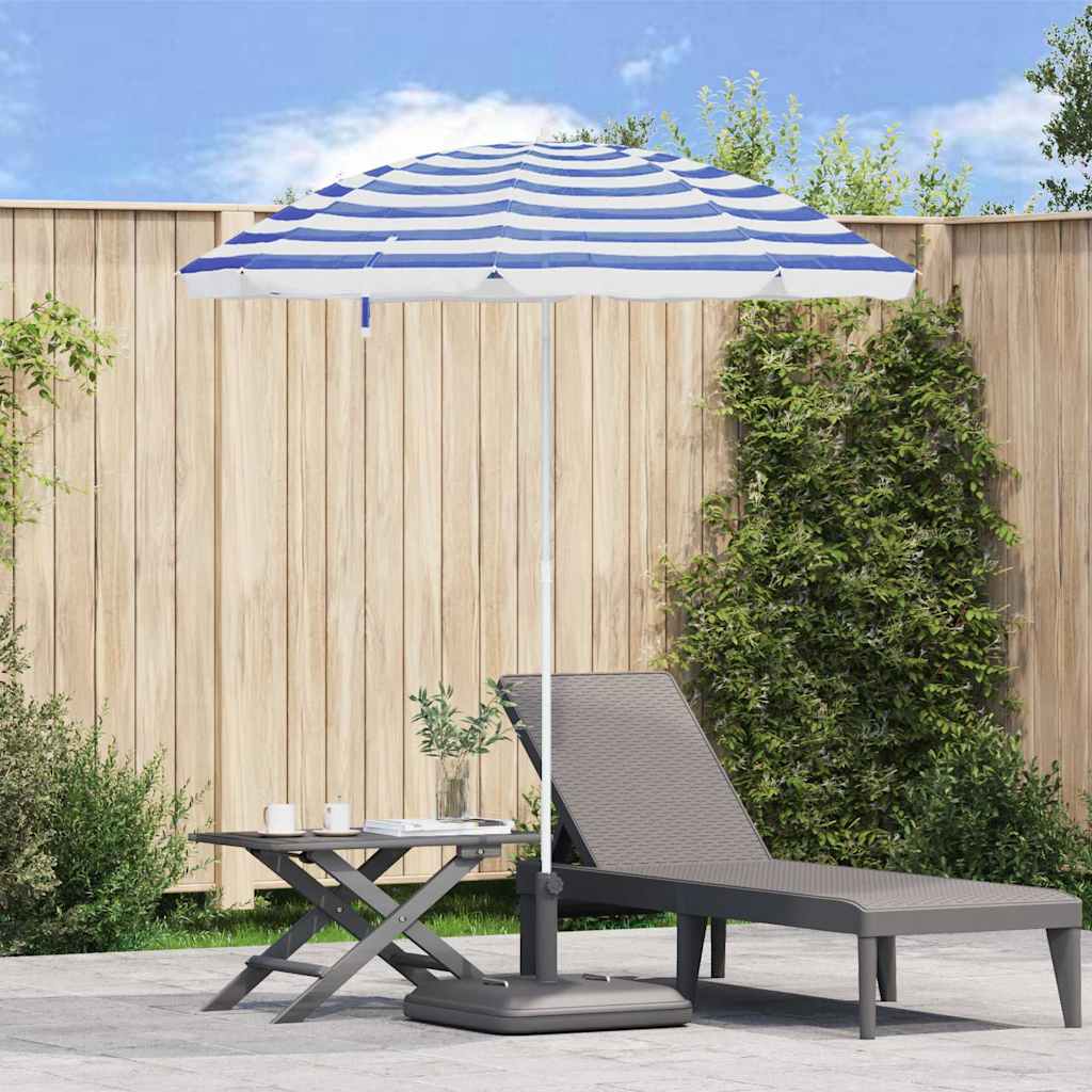MEABRO Umbrella Blue and 161x161x193 cm Polyester - White - Charlotte Dunes