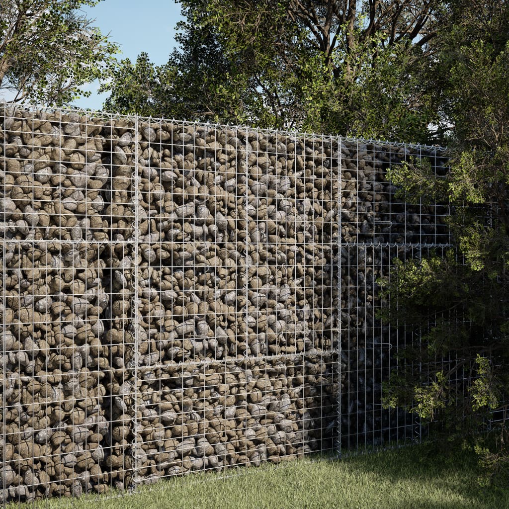 Gabion Basket with Cover 100x50x150 cm Galvanised Iron - All Things Good