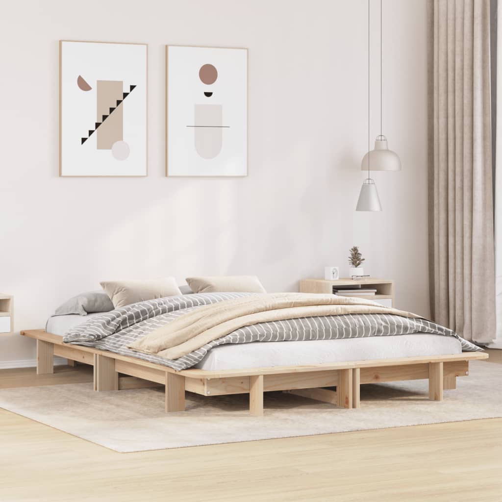 Bedframe 120x200cm Solid Wood Pine - Discount Dealers