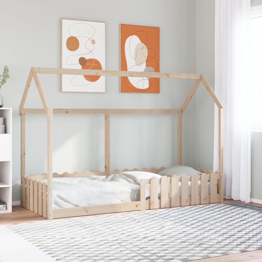 Kids House Bedframe 80x200cm Solid Wood Pine - Casper Homes