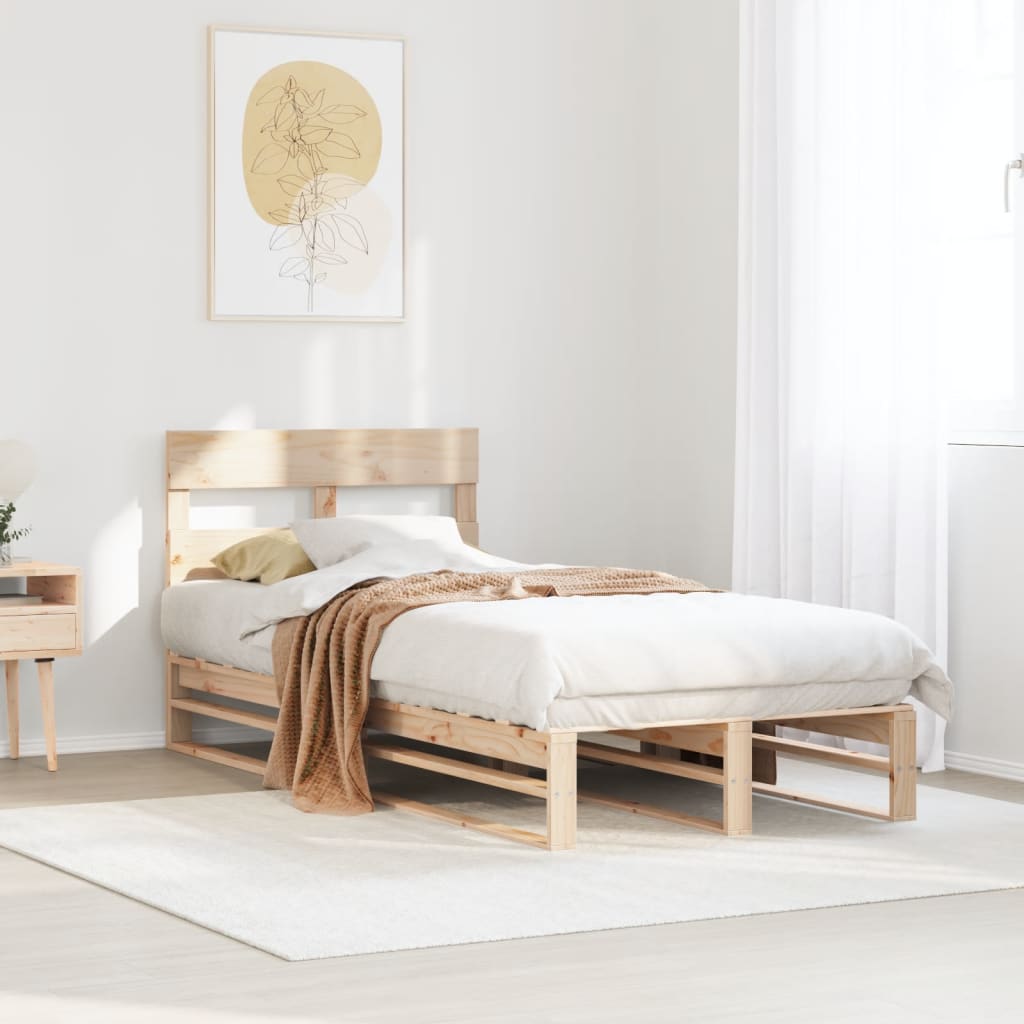 Bedframe 90x200cm Solid Wood Pine - Decor Base