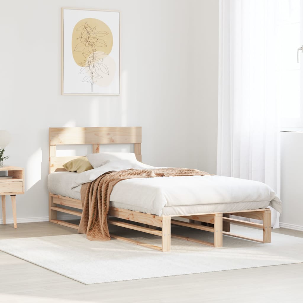 Bedframe 75x190cm Small Single Solid Wood Pine - Discount Dealers