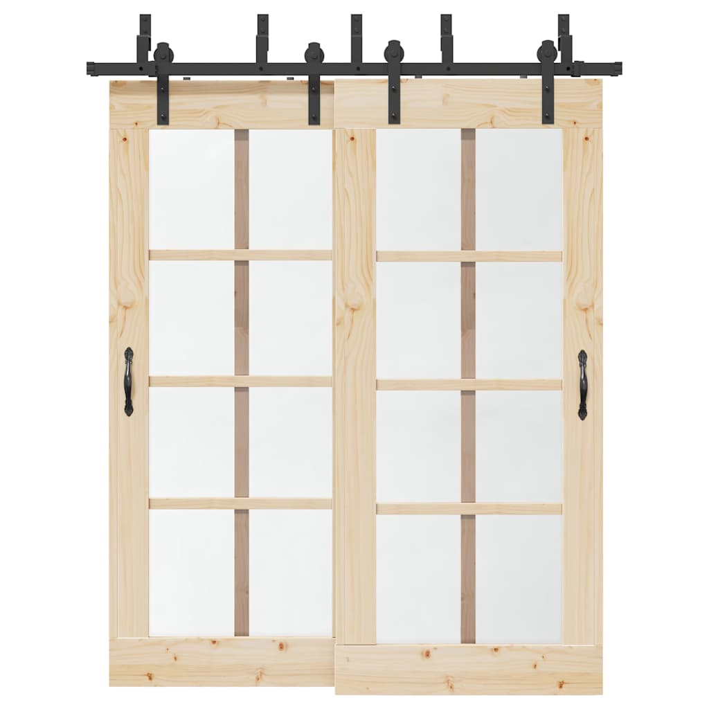 Sliding Door Hardware Kit 183 cm Steel Black - Tyrell & Tyrell
