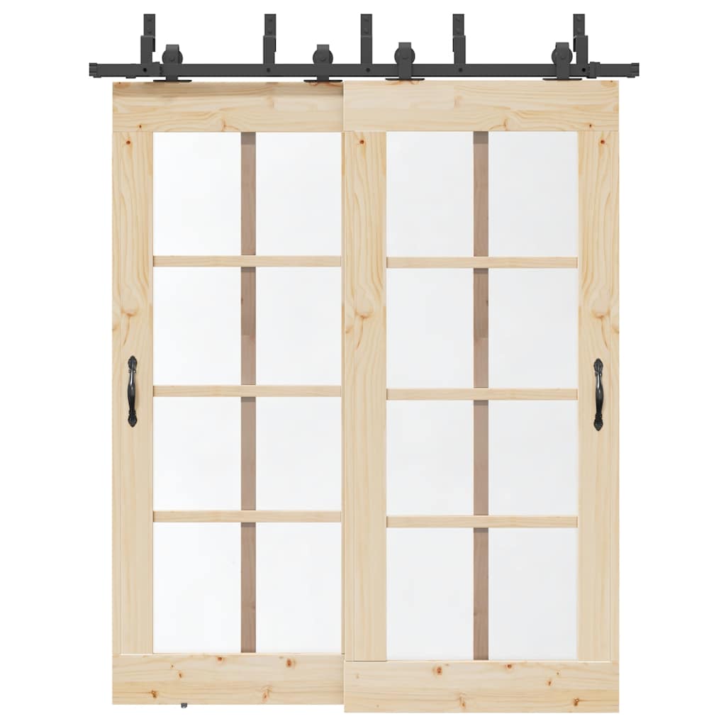 Sliding Door Hardware Kit 183 cm Steel Black - Tyrell & Tyrell
