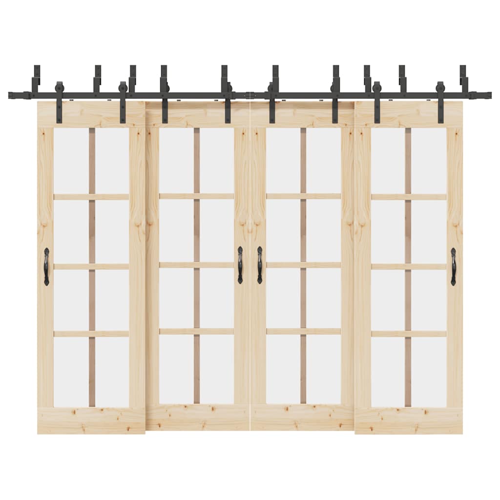 Sliding Door Hardware Kit 305 cm Steel Black - Millennium Furniture