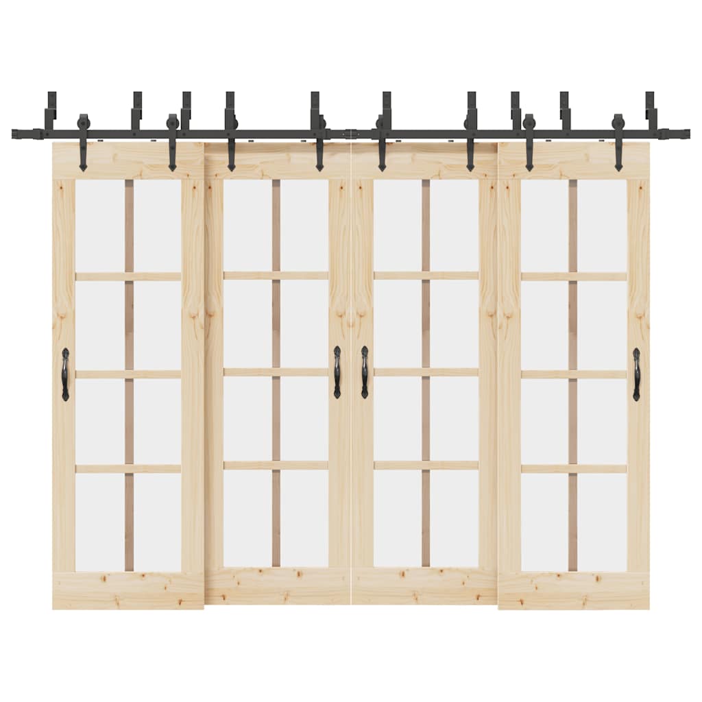 Sliding Door Hardware Kit 305 cm Steel Black - Tyrell & Tyrell