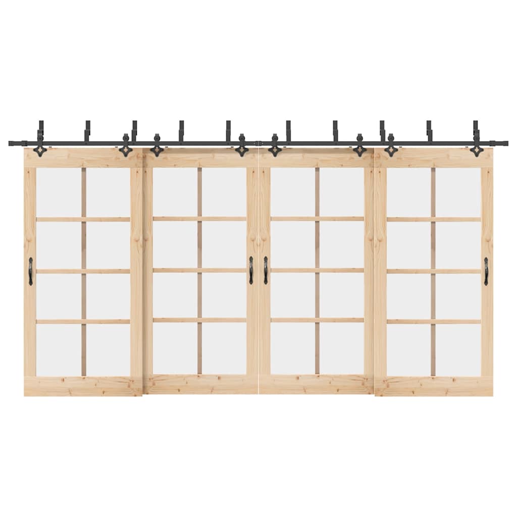 Sliding Door Hardware Kit 427 cm Steel Black - Charlotte Dunes