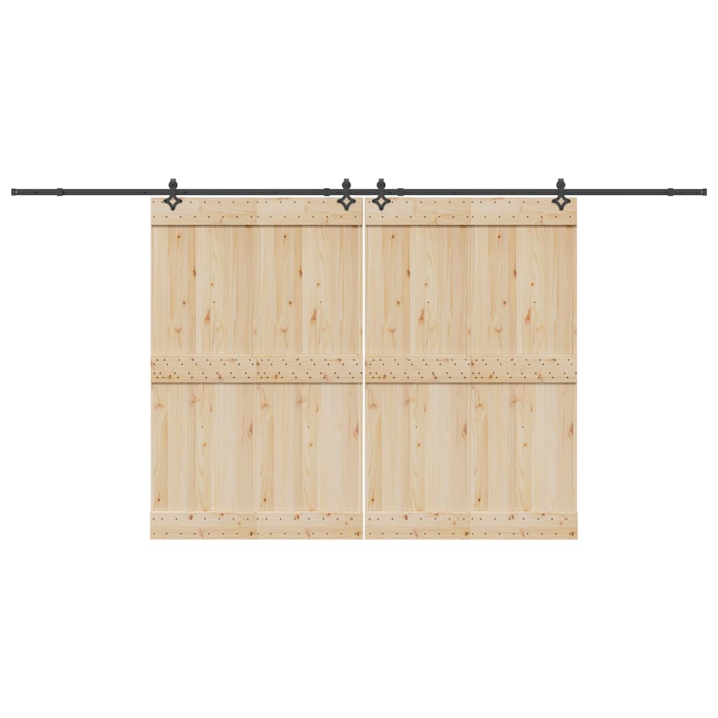 Sliding Door Hardware Kit 427 cm Steel Black - Merkel Designers