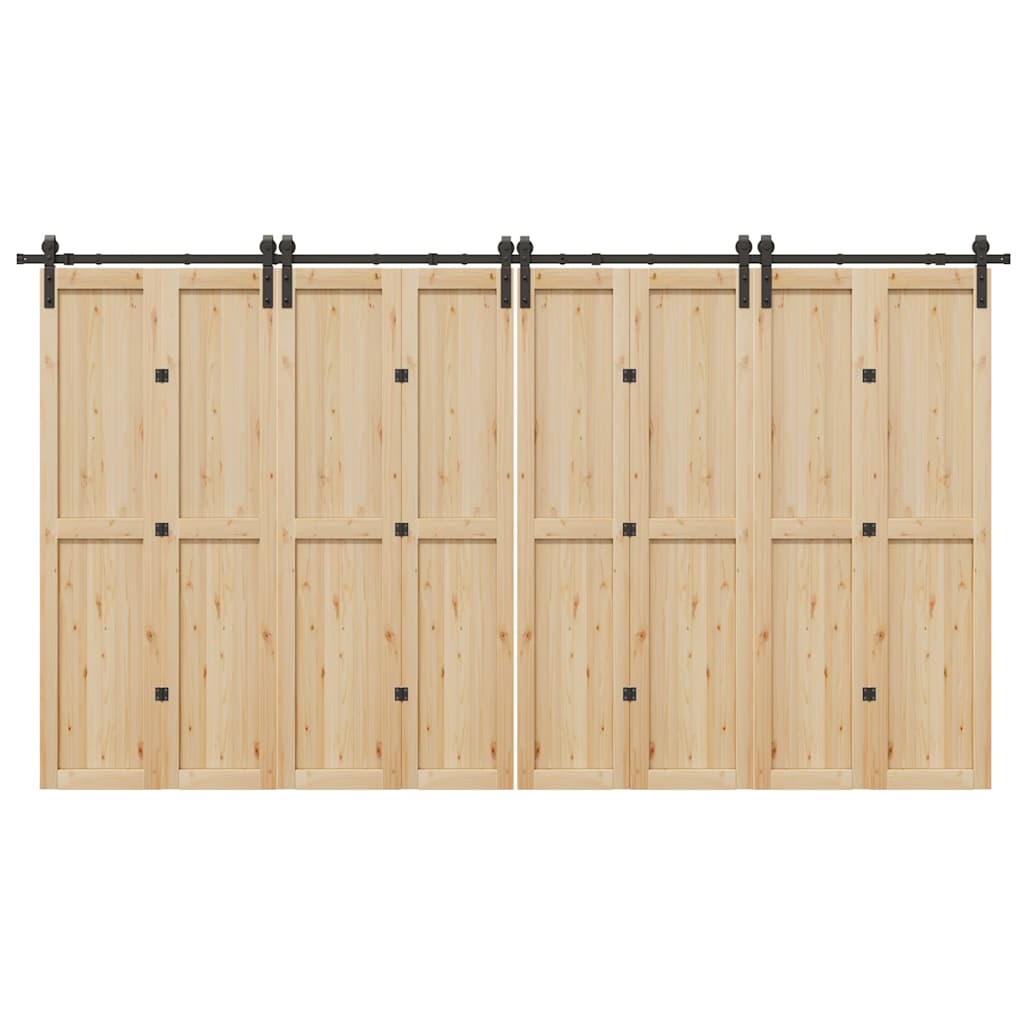 Sliding Door Hardware Kit 400 cm Steel Black - Charlotte Dunes