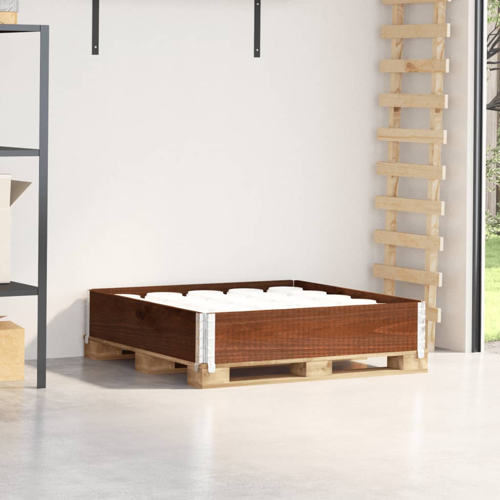 VOEMERE Pallet Collar 100x100 cm Wooden - Brown - Charlotte Dunes