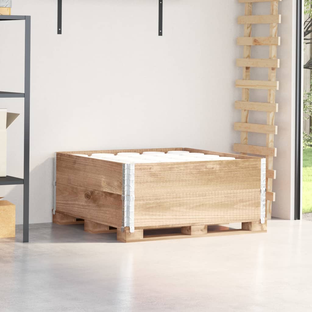 VOEMERE Pallet Collars 2 pcs 100x100 cm Solid Wood - Pine - Charlotte Dunes