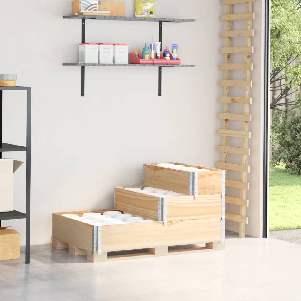 3-Tier Raised Bed 120x80 cm Solid Wood Pine - vid-4010309 - Discount Dealers