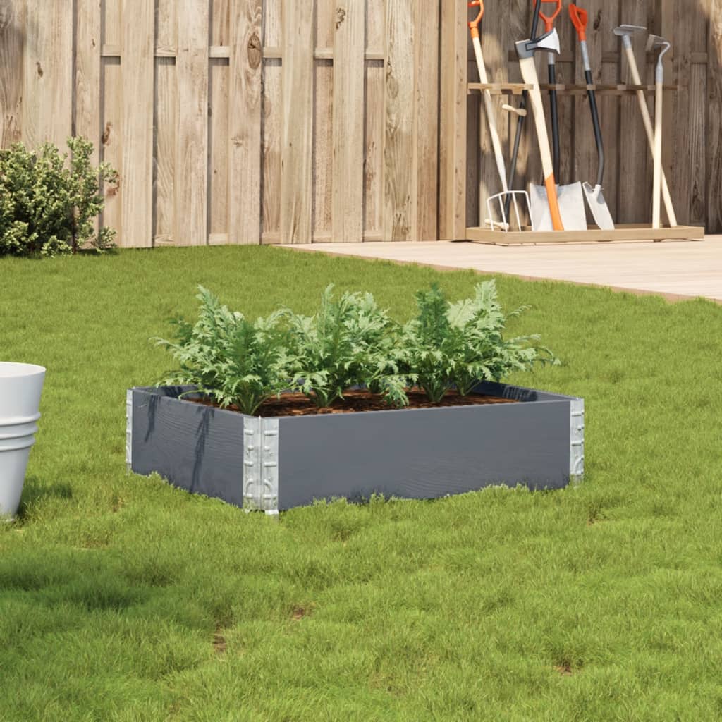 Garden Planter Grey 80x60 cm Solid Wood Pine - vid-3295837 - Charlotte Dunes