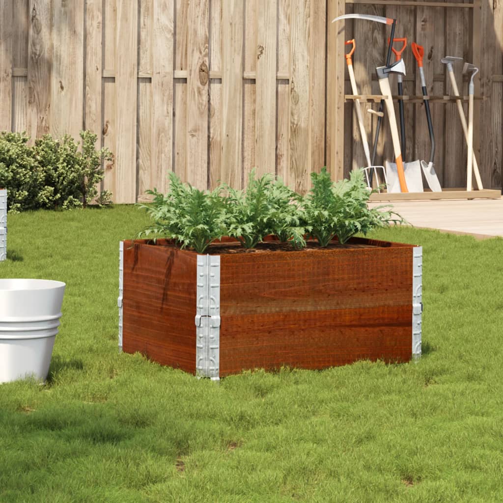 Garden Planter Brown 80x60 cm Solid Wood Pine - vid-3295842 - Design Hut