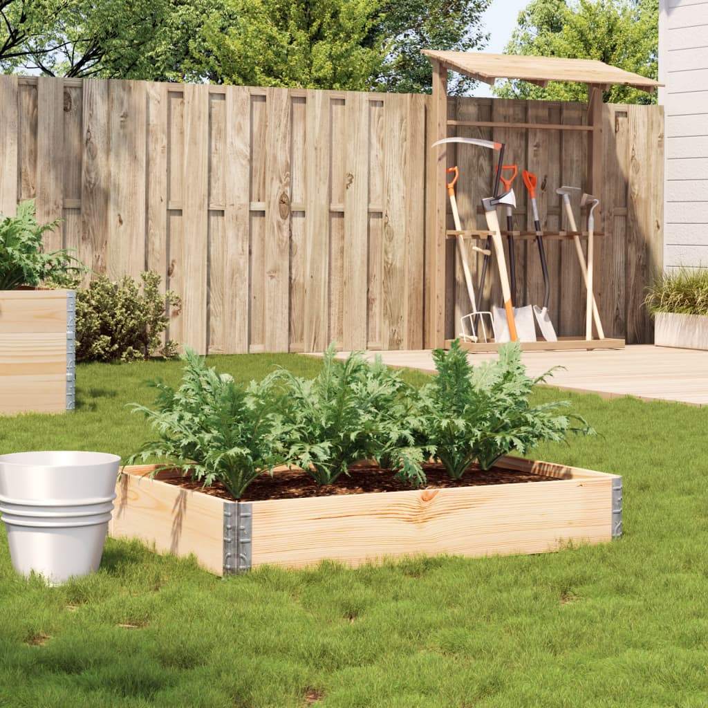 Garden Planter 120x80 cm Solid Pine Wood - Charlotte Dunes