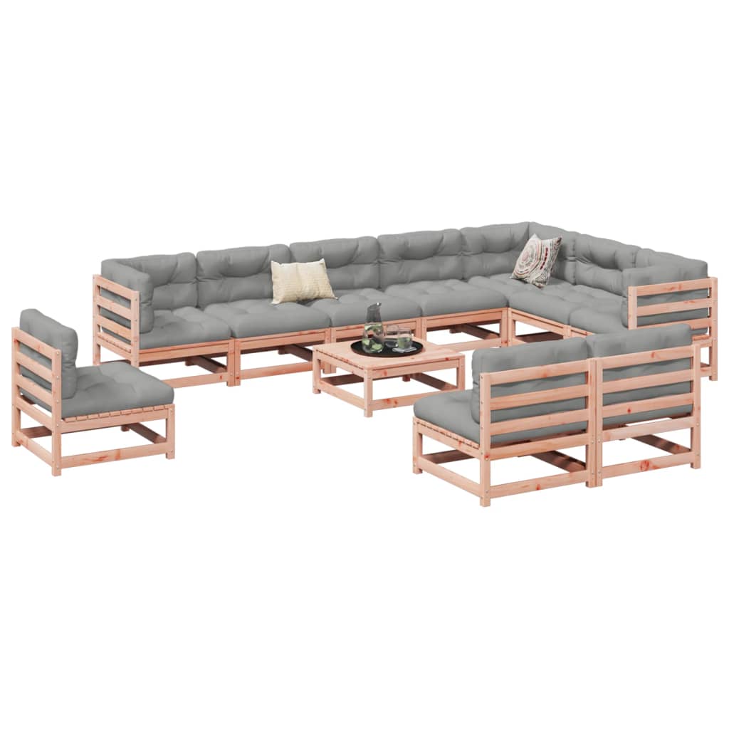 11 Piece Garden Sofa Set Solid Wood Douglas Fir - Discount Dealers