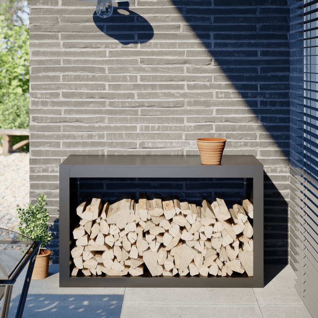 Firewood Rack Anthracite 100x40x60 cm Steel - Discount Dealers