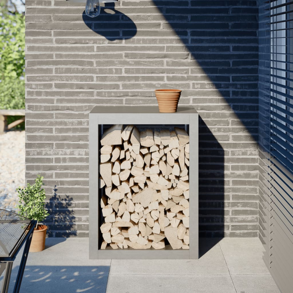 Firewood Rack 60x40x80 cm Stainless Steel - Brittle & Co