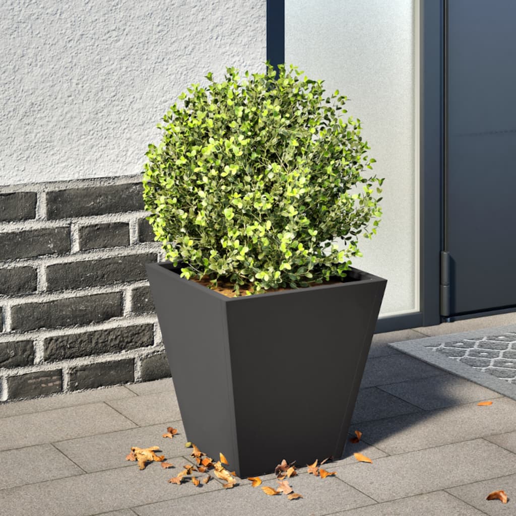 Garden Planter Black 30x30x30 cm Steel - vid-851038 - Design Hut