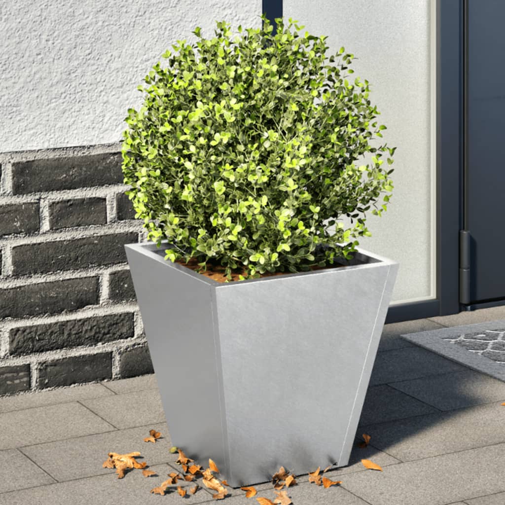 Garden Planters 30x30x30 cm 2 pcs Galvanised Steel - Design Hut