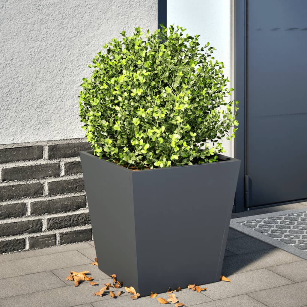 Garden Planter Anthracite 40x40x40 cm Steel - Design Hut