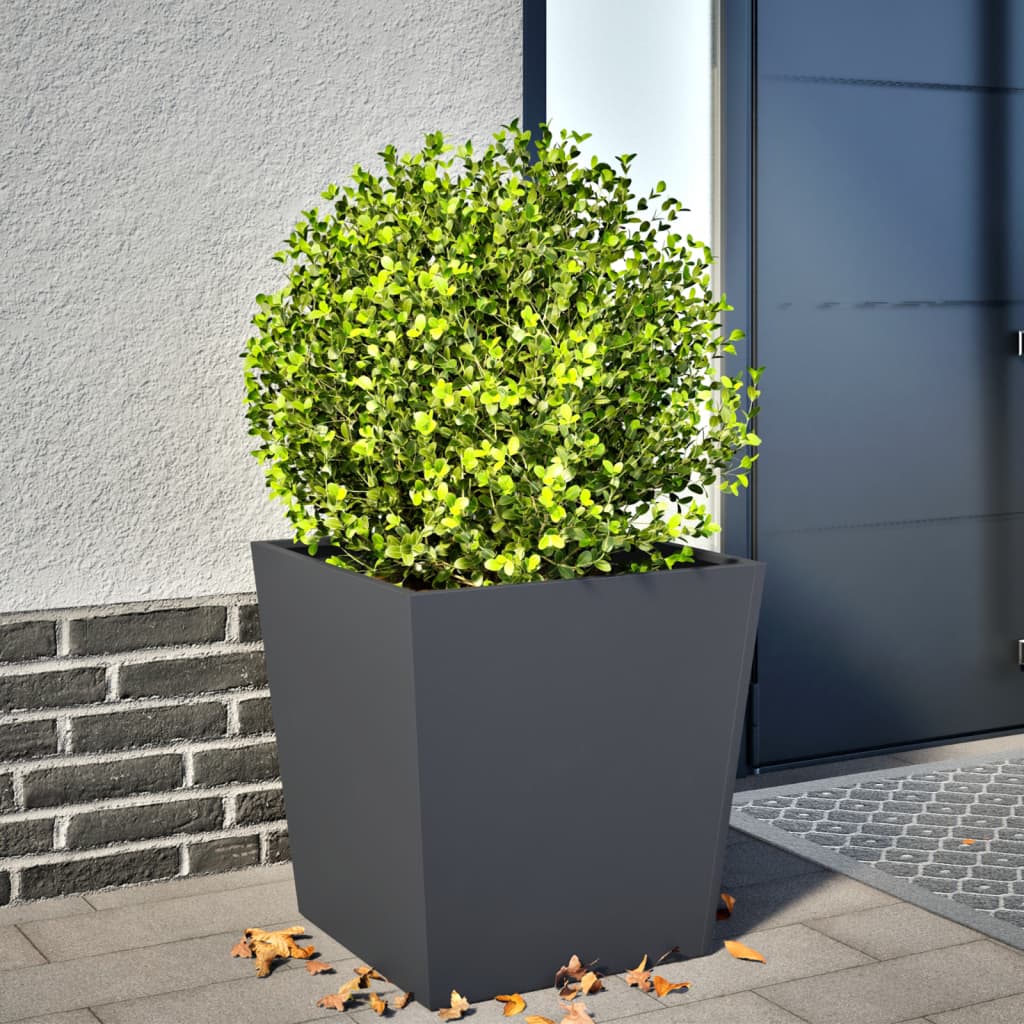 Garden Planter Anthracite 50x50x50 cm Steel - Discount Dealers