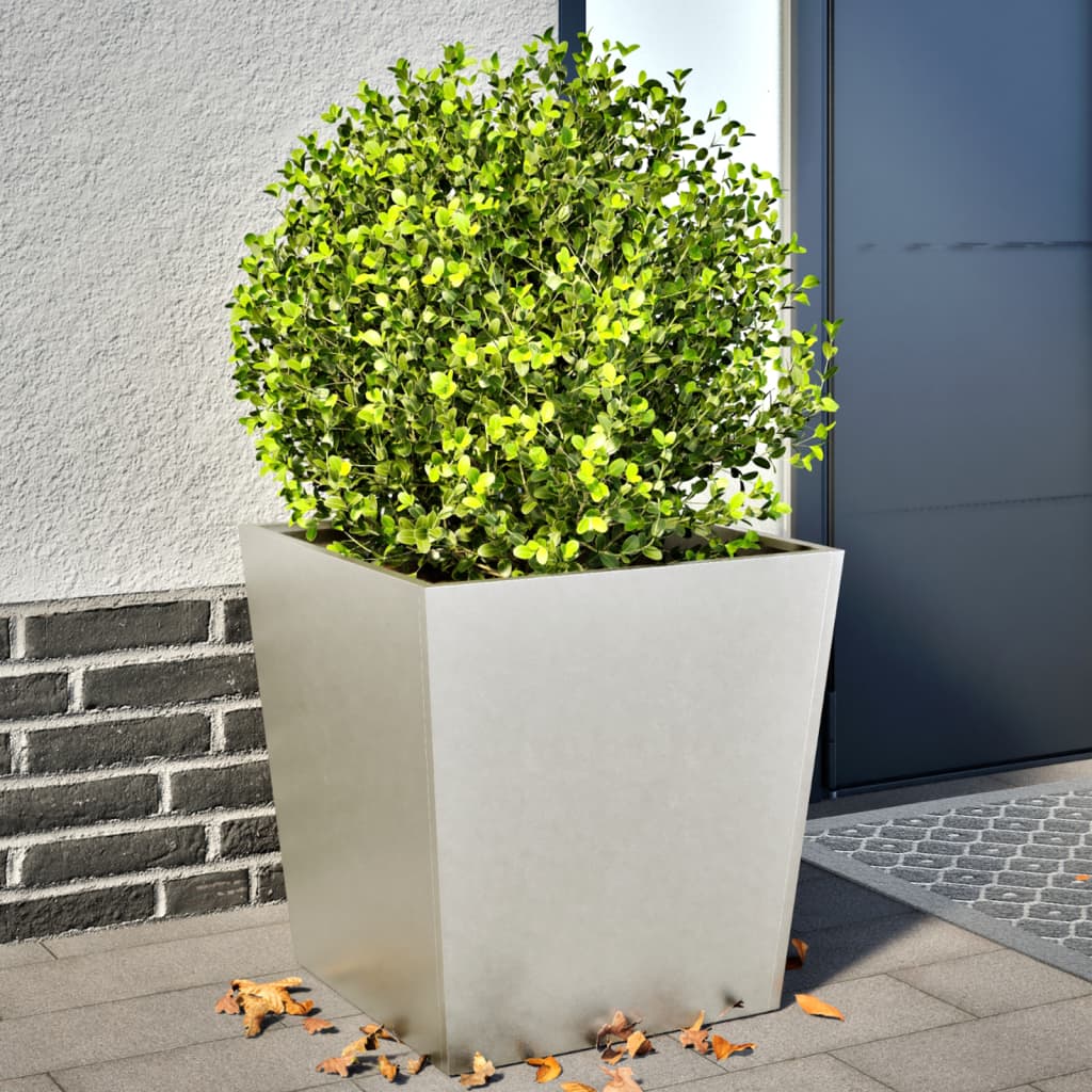 Garden Planters 50x50x50 cm 2 pcs Stainless Steel - Discount Dealers