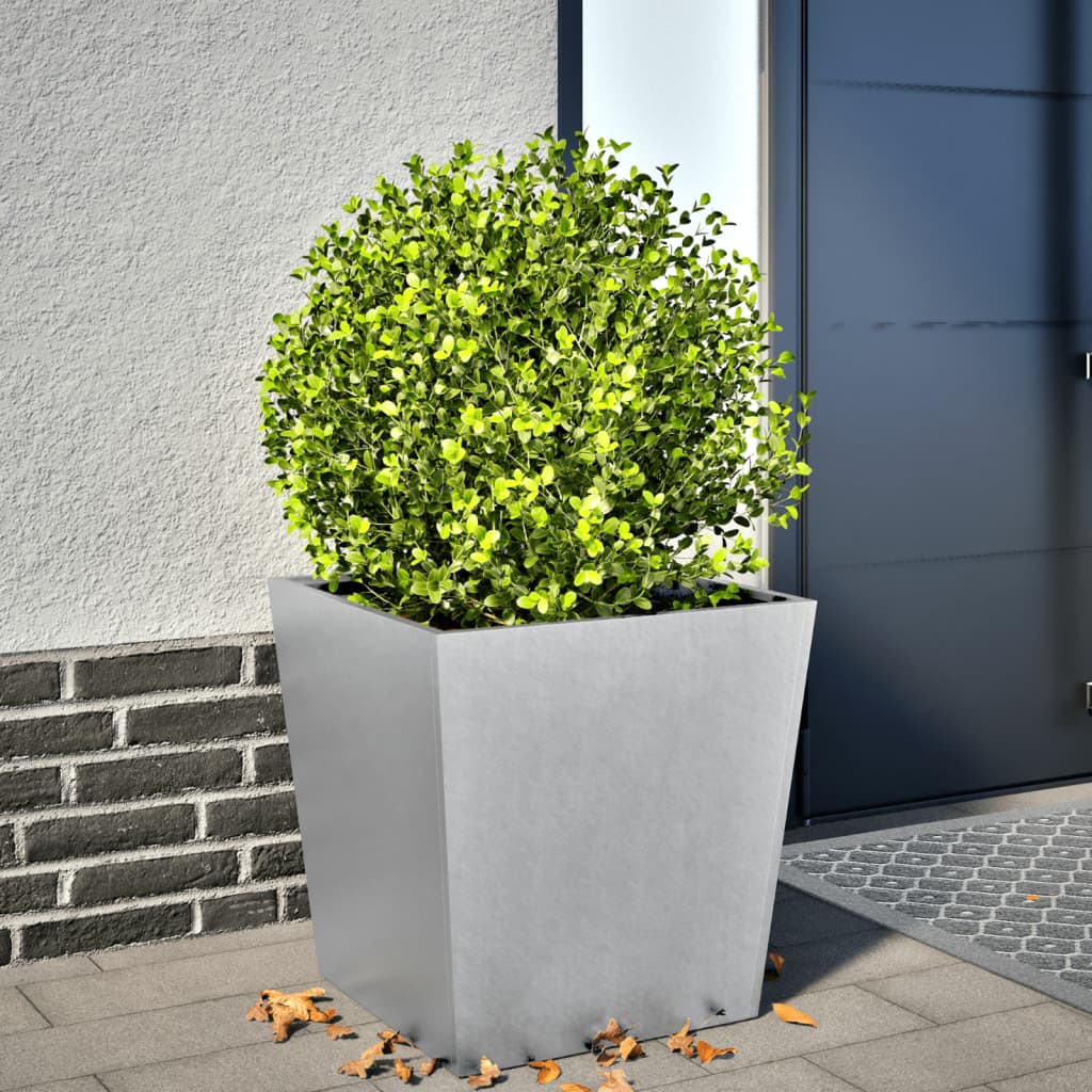 Garden Planter 50x50x50 cm Galvanised Steel - vid-851076 - Discount Dealers