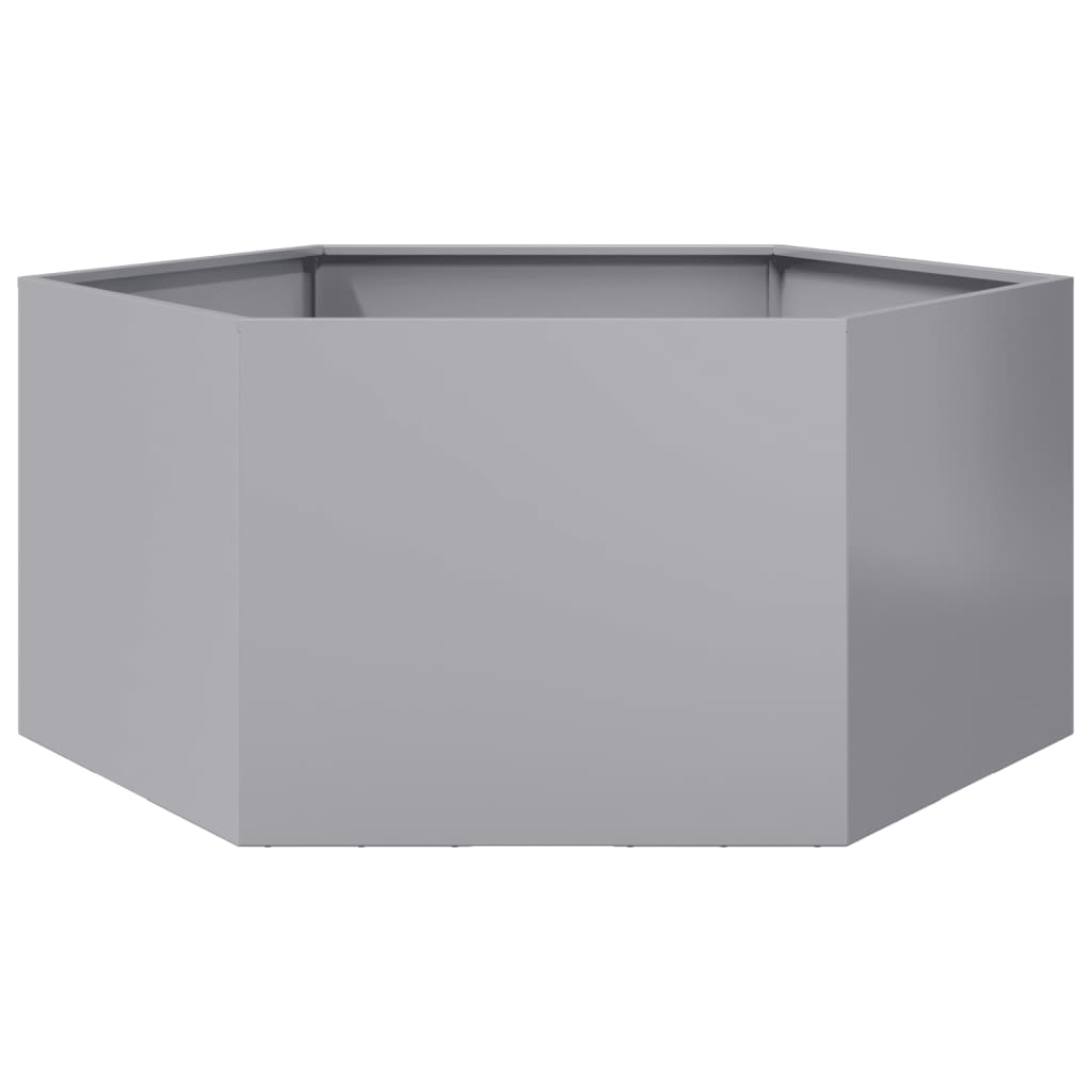 Garden Planter Hexagon 104x90x45 cm Galvanized Steel - Design Hut