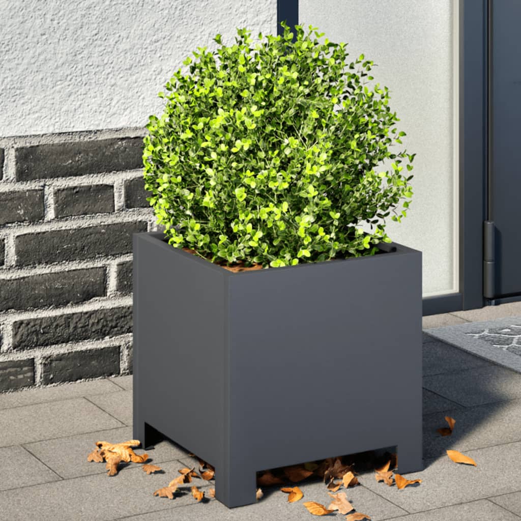 Garden Planter Anthracite 30x30x30 cm Steel - vid-851189 - Design Hut