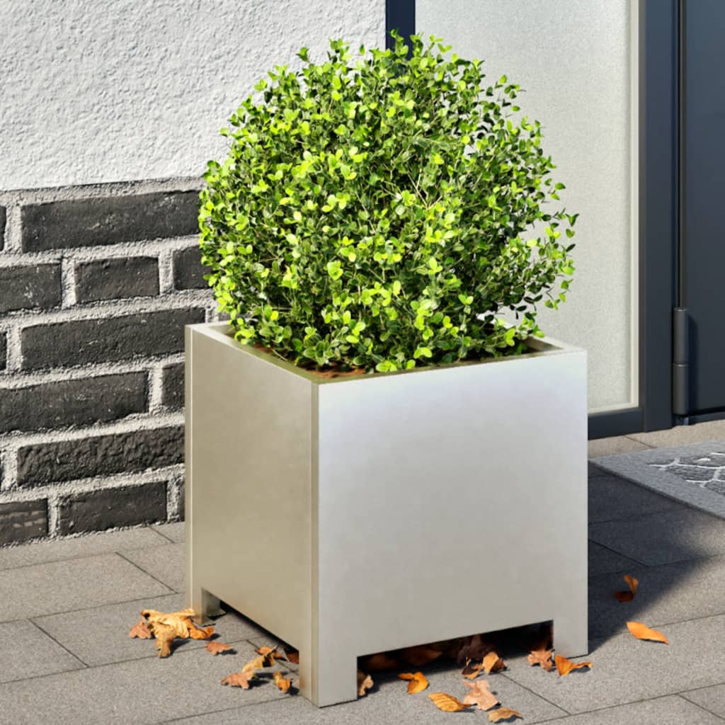Garden Planter 30x30x30 cm Stainless Steel - vid-851193 - Design Hut