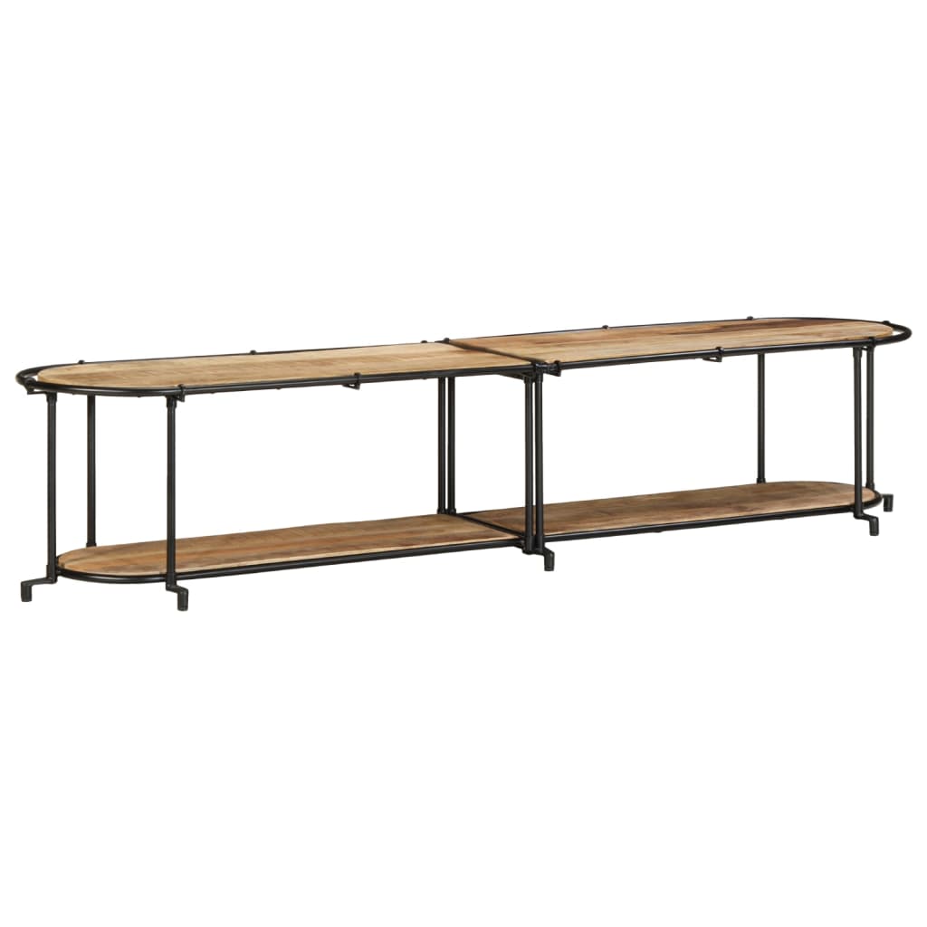TV Cabinet 200x42x40 cm Solid Wood Rough Mango - All Things Good