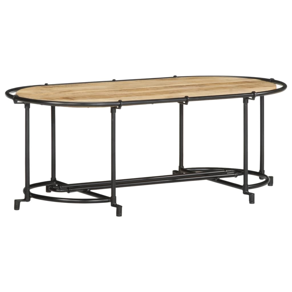 Coffee Table 110x55x40 cm Solid Wood Rough Mango - All Things Good