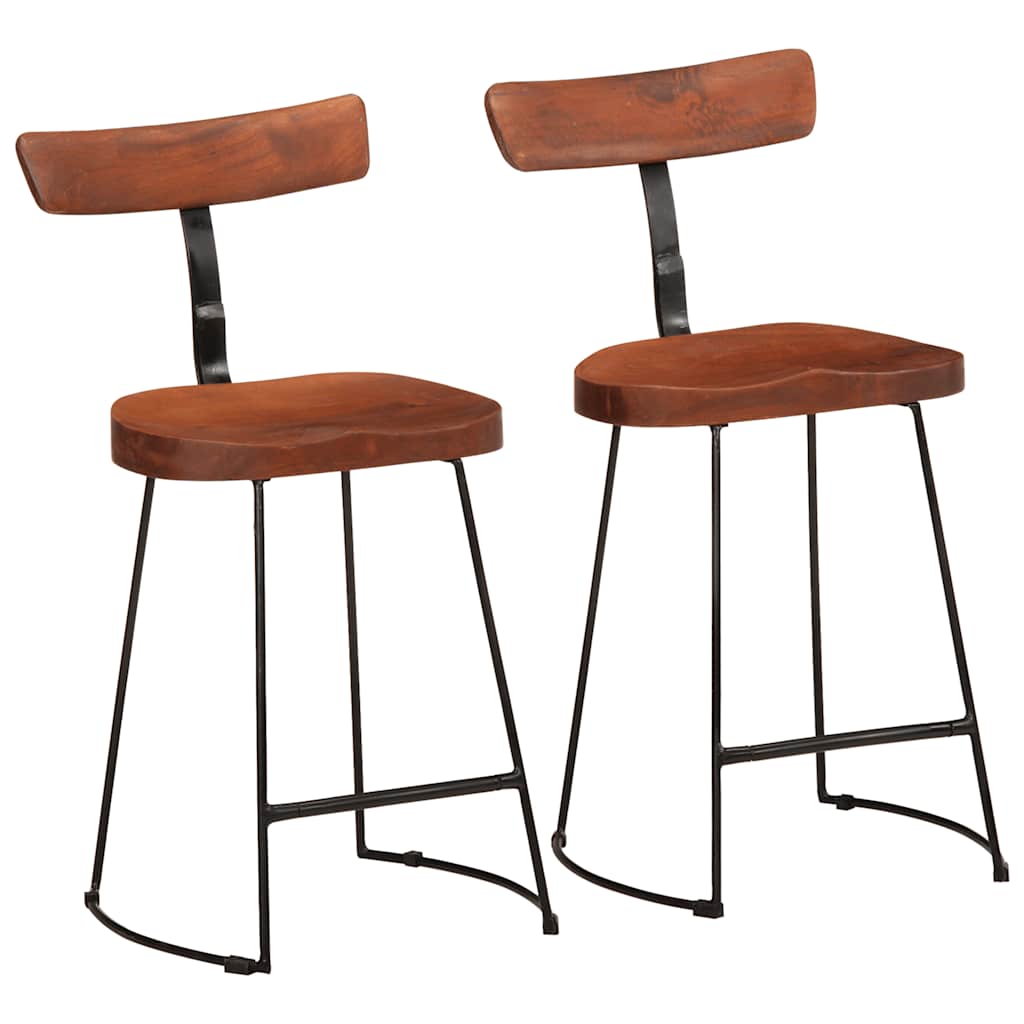 Bar Stools 2 pcs 49x43x79 cm Solid Wood Mango - R and M Furniture