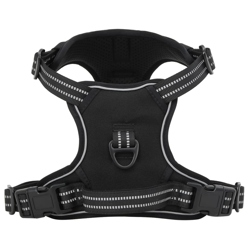 Dog Harness with Lead & Collar Adjustable Black S - Brittle & Co