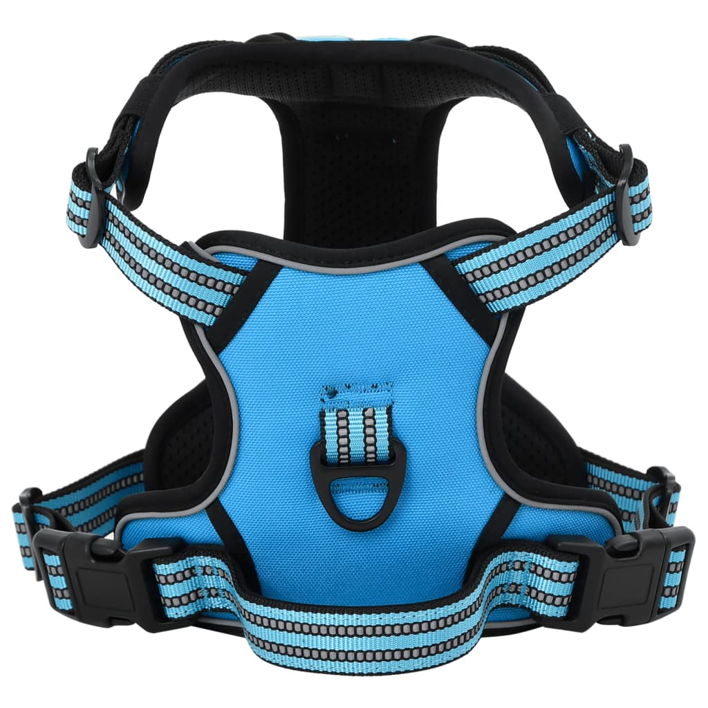 Dog Harness with Lead & Collar Adjustable Blue XL - Decor Base