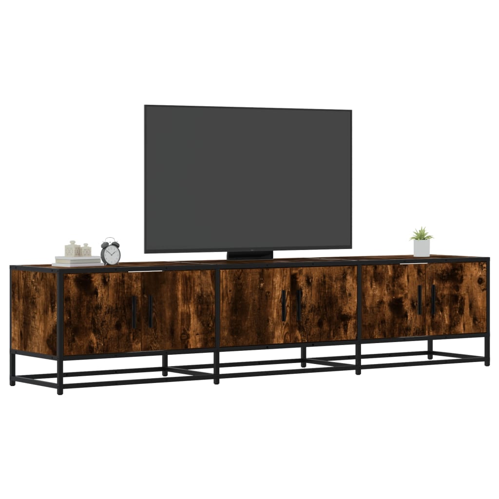 TV Cabinet Smoked Oak 180x35x41 cm Engineered Wood - Design Hut